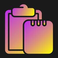 Task list with writing pad Vector Icon