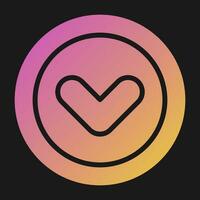 Angle Down Vector Icon