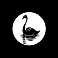 cisne - minimalista y plano logo - vector ilustración