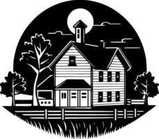 Farmhouse, Minimalist and Simple Silhouette - Vector illustration