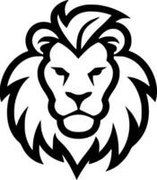 Lion, Black and White Vector illustration