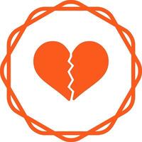 Broken Heart Vector Icon