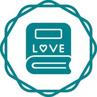 Love story book Vector Icon