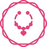 Heart Shaped Necklace Vector Icon