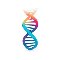 Drug discovery filled gradient logo. Biomedical research. Health care. Dna helix. Design element. Created with artificial intelligence. Ai art for corporate branding, vaccine producer, science lab vector