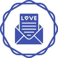 Romantic love letter Vector Icon