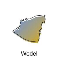 mapa de Wedel ilustración diseño. alemán país mundo mapa internacional vector modelo