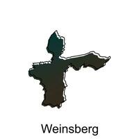 mapa de weinsberg ilustración diseño. alemán país mundo mapa internacional vector modelo