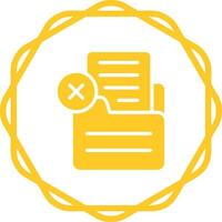 Document Rejected Vector Icon