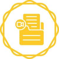 Document Insert Video Vector Icon