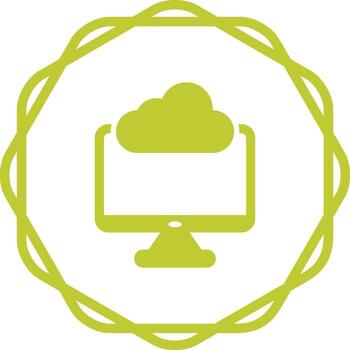 icono de vector de computación de borde