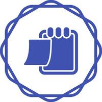 Writing pad with sticky no Vector Icon