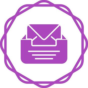 Inbox with envelope Vector Icon