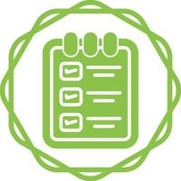 Memo pad with checklist Vector Icon