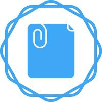 Paperclip with paper Vector Icon