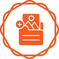 Document Insert Image Vector Icon