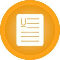 Document Underline Vector Icon