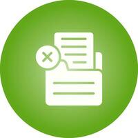 Document Rejected Vector Icon