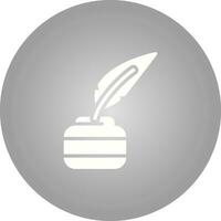 Quill pen with inkwell Vector Icon