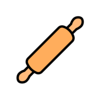 Illustration of wooden rolling pin png