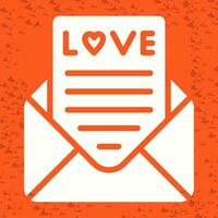 Romantic love letter Vector Icon