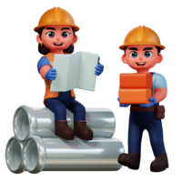 3D Character Illustration Labor Day png