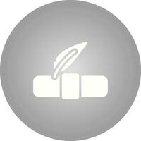 Quill pen with scroll Vector Icon