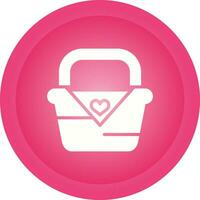 Romantic picnic basket Vector Icon