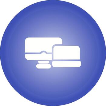 ordenador portátil con escritorio comput vector icono