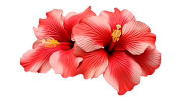 hibisco flor aislado en transparente antecedentes ai generado png