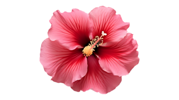 hibisco flor aislado en transparente antecedentes ai generado png