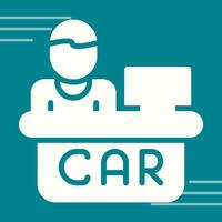 Car Rental Counter Vector Icon