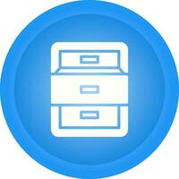 Filing cabinet with open door Vector Icon