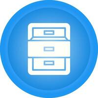 Filing cabinet with open door Vector Icon