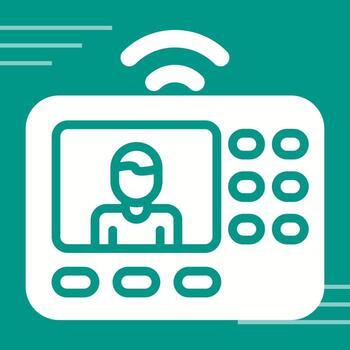 intercomunicador sistema vector icono