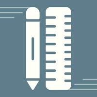 Pencil with Ruler Vector Icon