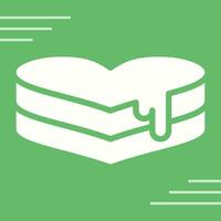 Heart-shaped cake Vector Icon