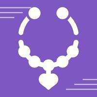 Heart Shaped Necklace Vector Icon