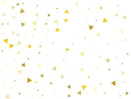 Golden Triangular Confetti. Vector illustration