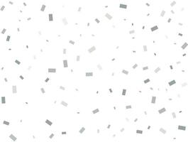 Modern Light silver Rectangular glitter confetti background. White festive texture vector