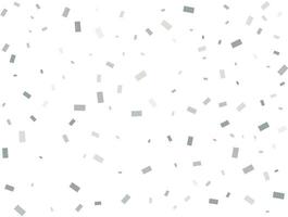 Modern Light silver Rectangular glitter confetti background. White festive texture vector