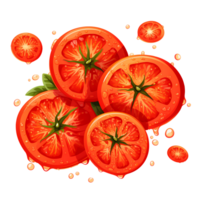 vibrante tomate ilustración, decoración y diseño elemento para creativos, ai generado png