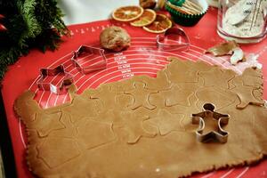 Raw dough for gingerbread cookies photo