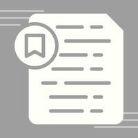 Document Insert Bookmark Vector Icon
