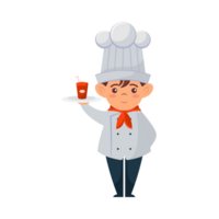 Cartoon Chef With Hat Generative Ai png