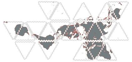 cnc láser corte mundo mapa esfera No pegamento vector ilustración