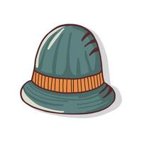 Vector illustration of cute hat in cartoon style. Soft color, autumn clothe element.