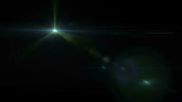 abstrakt mehrfarbig Star optisch Linse Fackel scheinen Licht platzen video