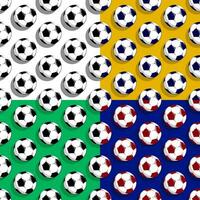 set of seamless patterns with soccer balls. Team sports, active lifestyle. Ornament for decoration and printing on fabric. Design element. Vector