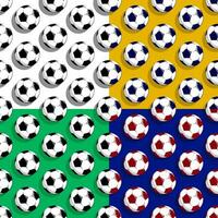 set of seamless patterns with soccer balls. Team sports, active lifestyle. Ornament for decoration and printing on fabric. Design element. Vector